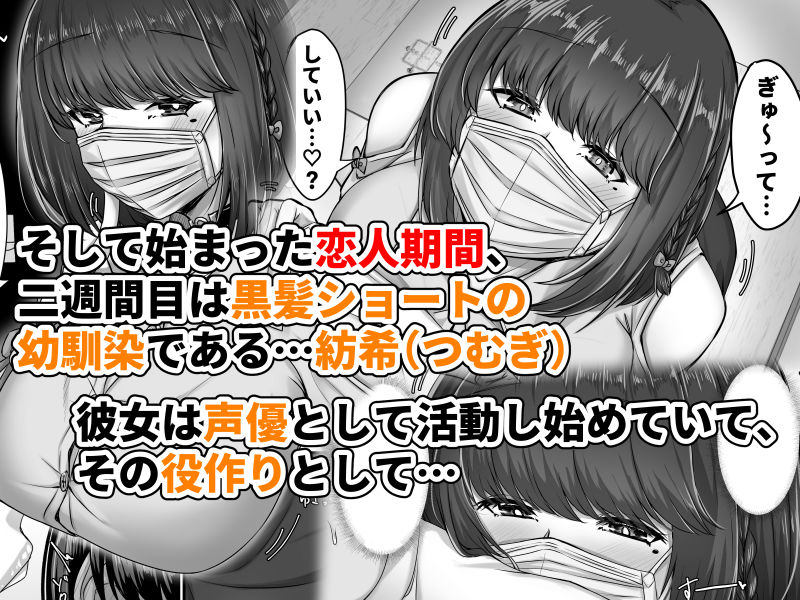 幼なじみハーレムから始まる恋人性活〜黒髪ショートの巨乳幼馴染とたっぷりコスプレセックスした一週間の恋人期間〜 -