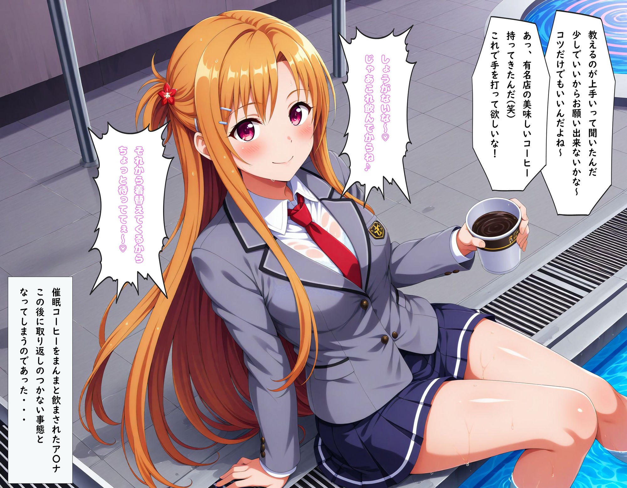 ア〇ナのスク水特別授業 - CG・AI